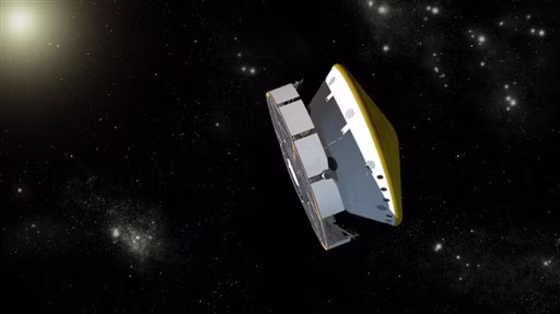 This artist concept provided by NASA on Tuesday Jan.10,2012 shows the Curiosity rover cruising toward Mars. The spacecraft will adjust its flight path several times as it heads for an August landing in a Martian crater. (AP Photo/NASA/JPL